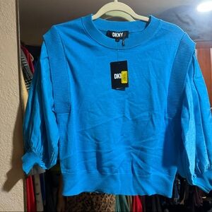 DKNY Vibrant Blue Knit Top